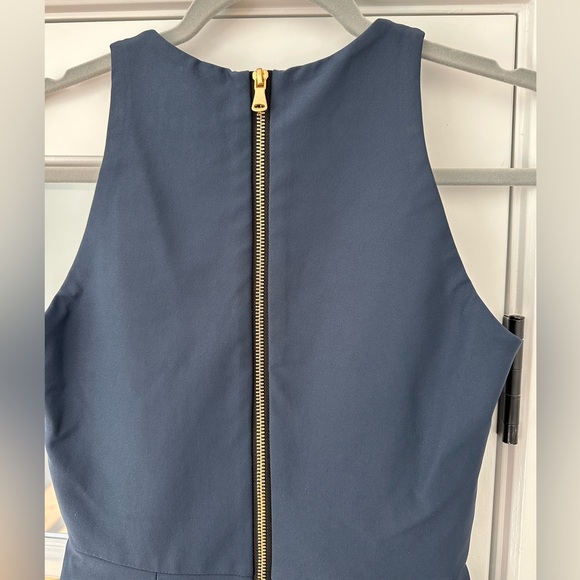 Milly navy body con dress with gold zipper - Picture 5 of 7